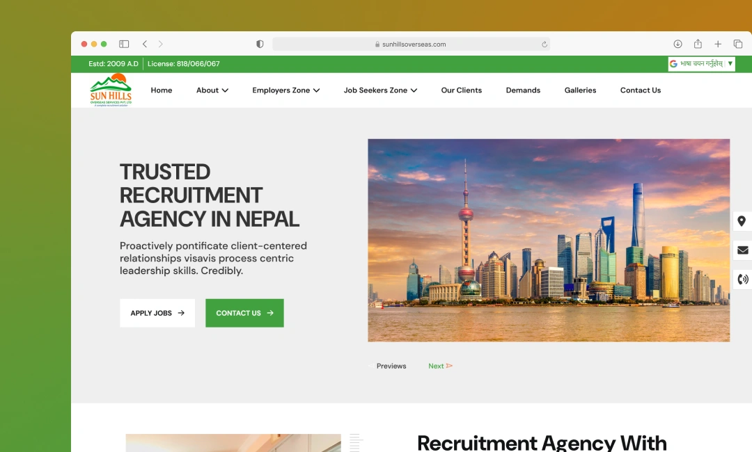 Sun Hills Overseas Service