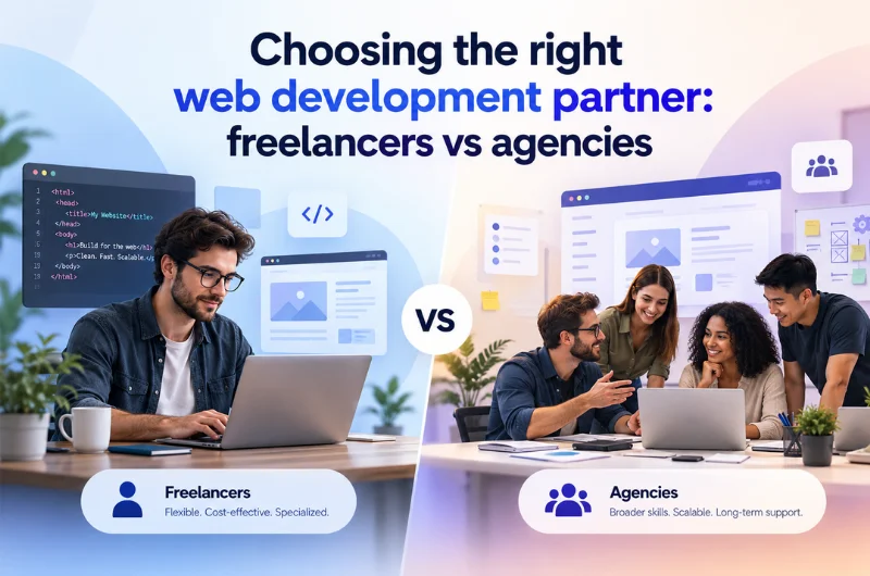 Choosing the right web development partner: freelancers vs agencies